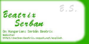 beatrix serban business card